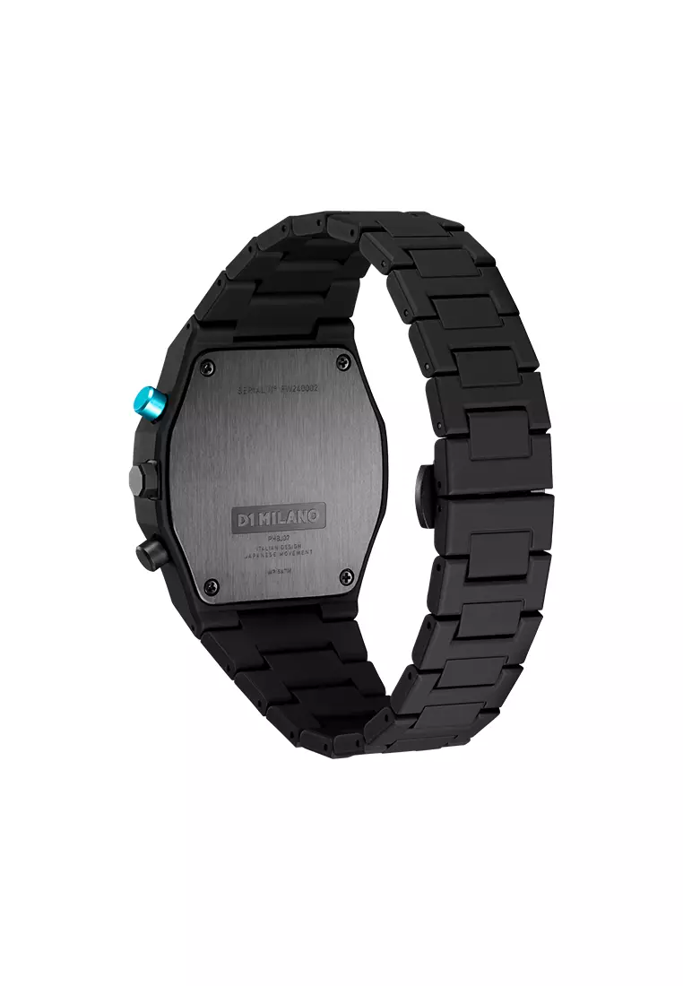 Charcoal Black Polychrono Bracelet Watch, 40.5mm