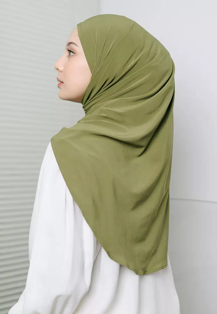Qiya Instan Square New Series (Hijab Instan Segiempat Jersey) Army