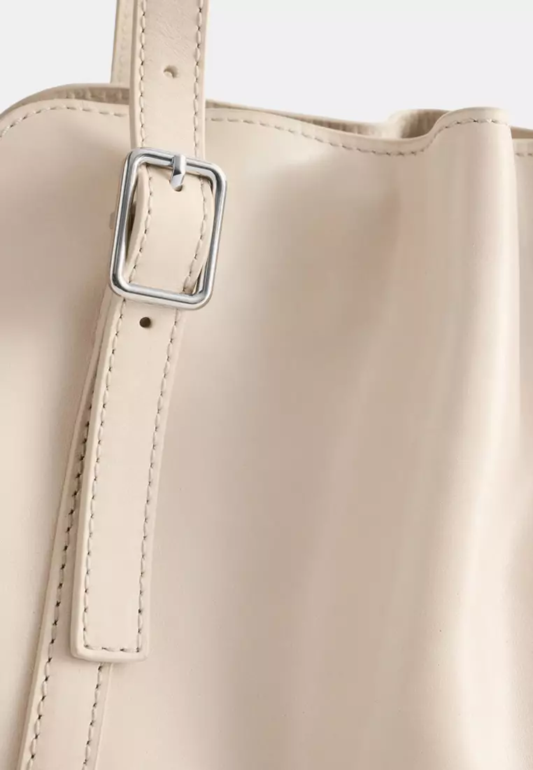 Low-Profile Leather Shoulder Bag
