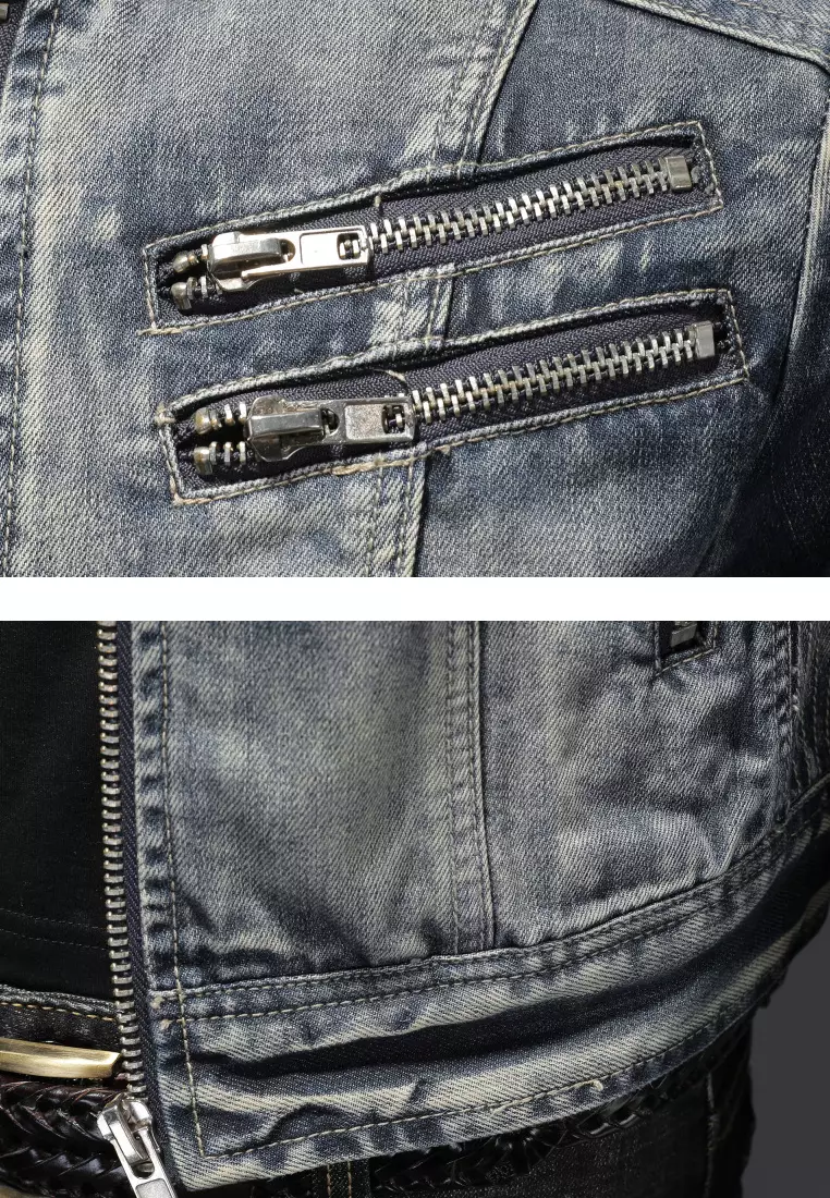 Slim Denim Biker Jacket MJY-N1214-2