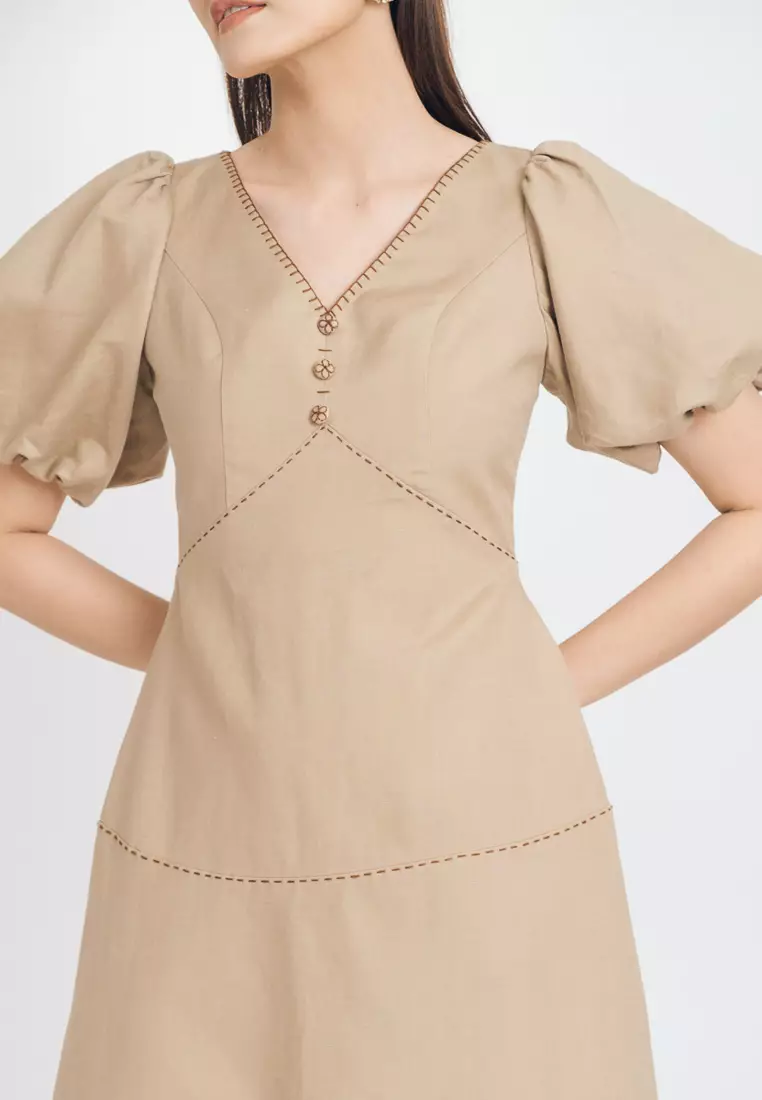 Brighter Day Linen Midi Dress