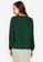 ZALORA WORK green V Neck Puff Sleeve Blouse 98BFEAA5A66257GS_2