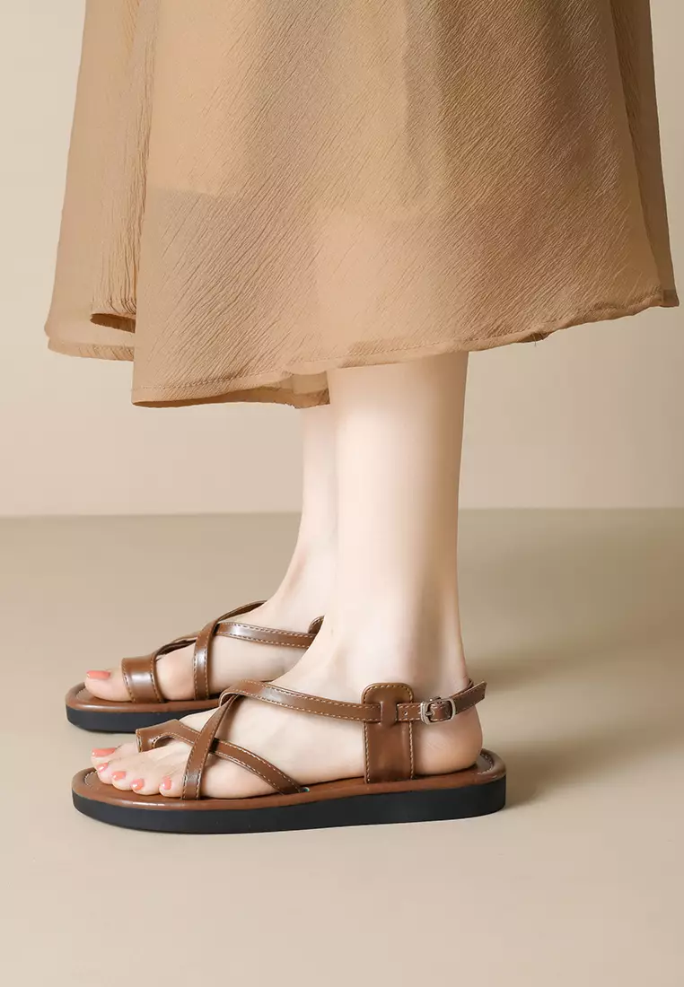 繞踝搭帶套趾涼鞋WW020-2