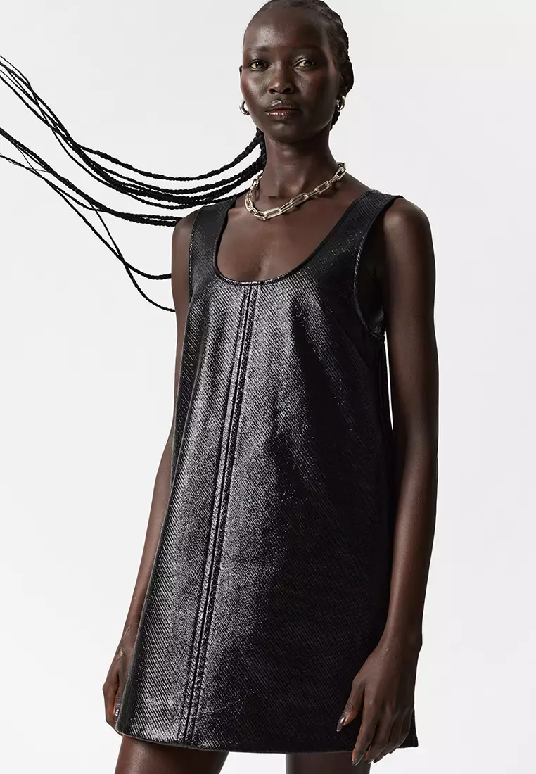 Black Dress Straight Line Mini Dress Buy Other Stories Sleeveless A