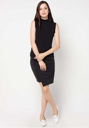 Jual Noir Sur Blanc Ladies Mock Neck Sleeveless Original