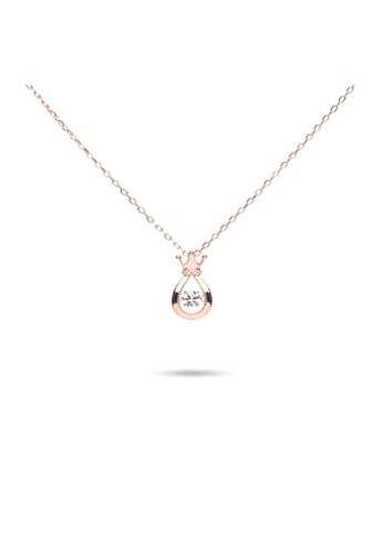 Millenne silver MILLENNE Multifaceted Blue Topaz Ice Queen Rose Gold Necklace with 925 Sterling Silver 86AB5AC1BEC831GS_1
