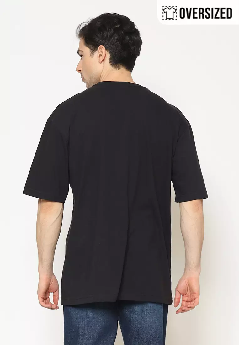 POLICE T-Shirt Cotton Oversized Pria 2079260061