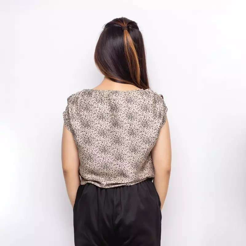 Nell Blouse In Brown Print