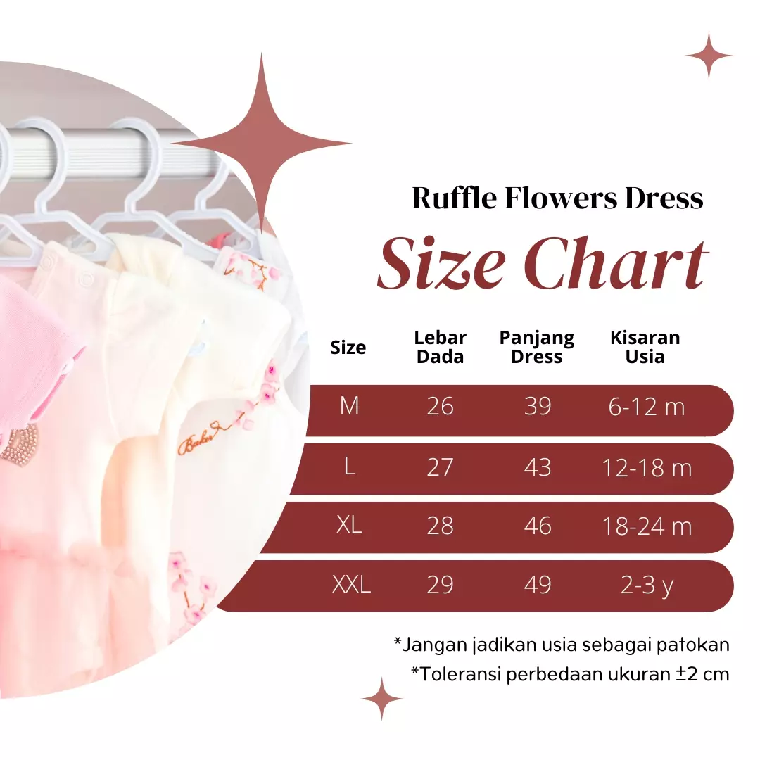 Dress Bayi Anak Perempuan Lengan Panjang Ruffle Dress Korean Style Flowers Import 4301 Venrz Pink