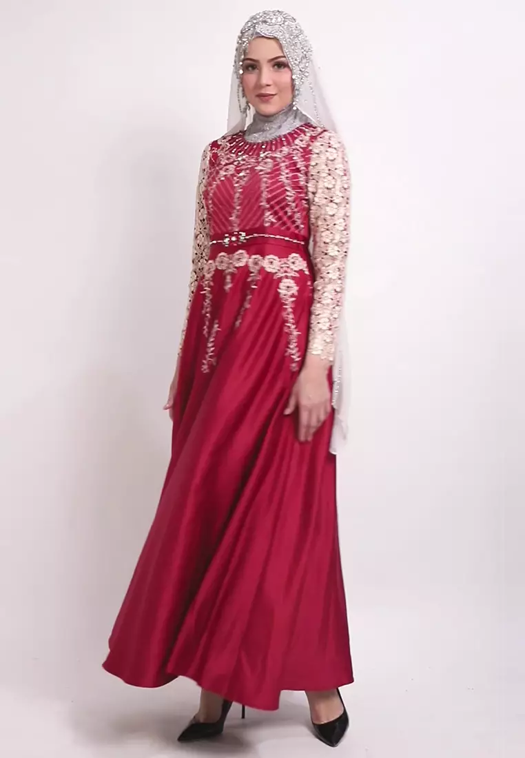 Chamoniq Gamis Brokat Satin