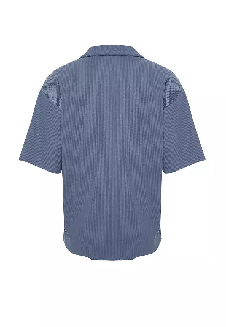Textured Wrinkle Free Polo Shirt