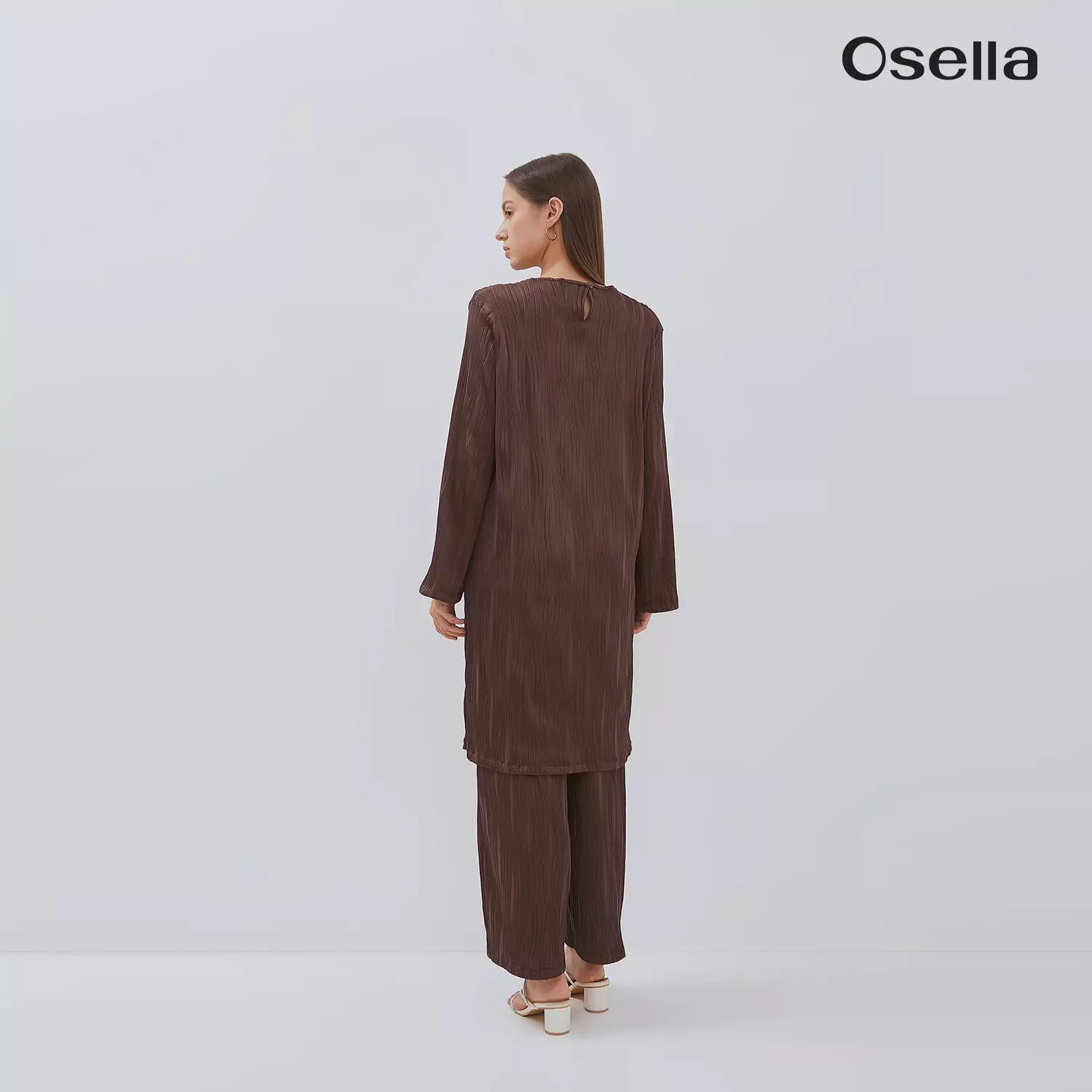 Osella Elexia Textured Knit Tunic Set 1157660156 | Set Wanita Raya Lengan Panjang
