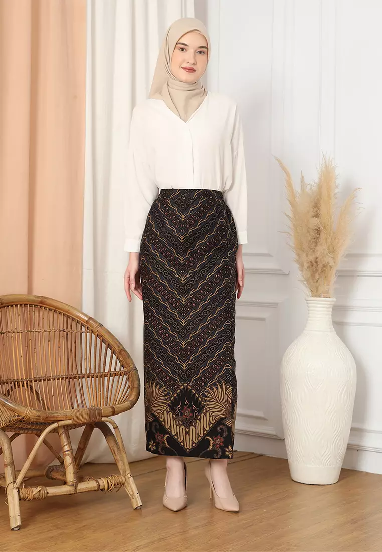 Enzy Batik Rok Batik Wardhana - Black