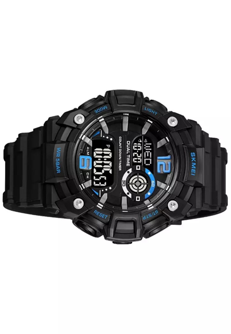 Jam Tangan Digital Pria Waterproof Many Function Strap Tali Material PU Silicone DV01 ORIGINAL