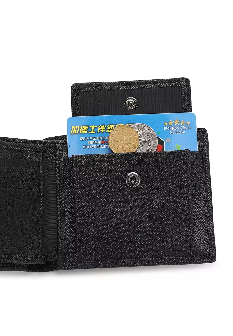Gift Set - Genuine Leather RFID Wallet + 40mm Automatic Belt - Black
