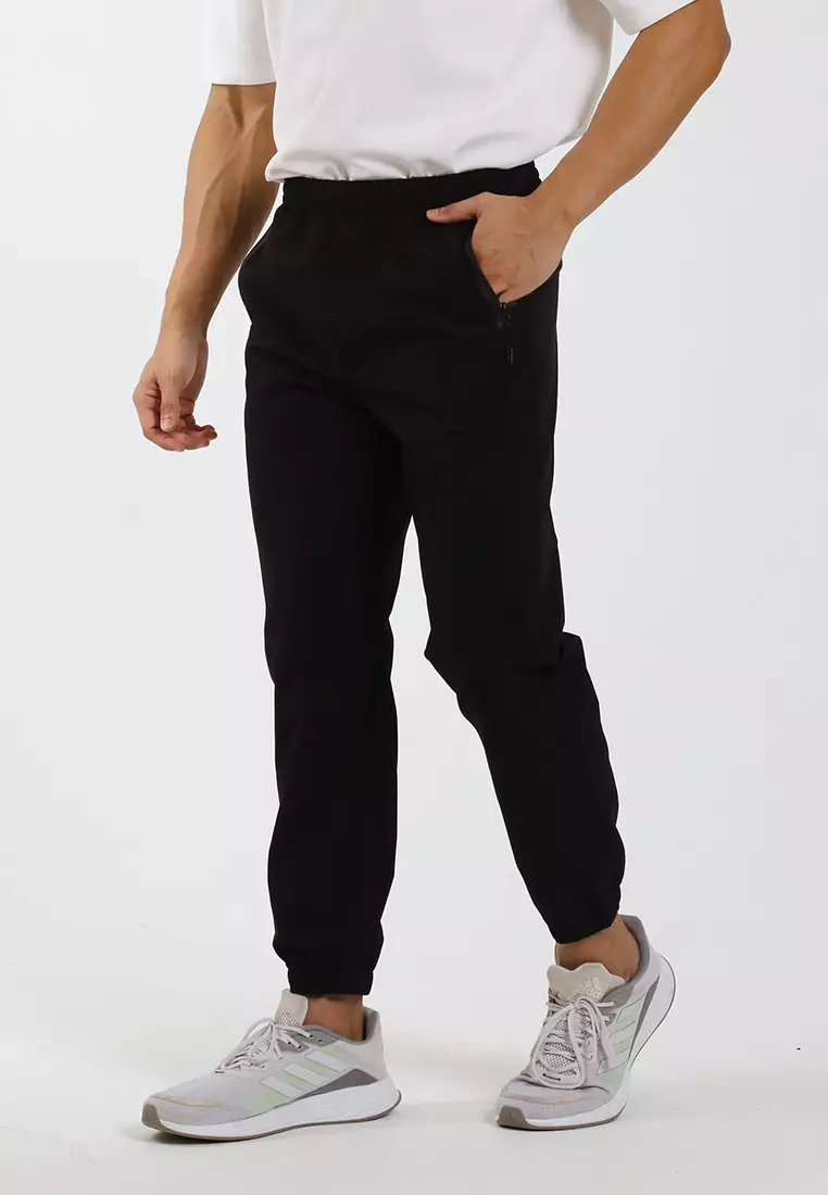 Forest Stretchable Slim Fit Tracksuit Men Track Pants Unisex Track Bottom  - 10787-01Black