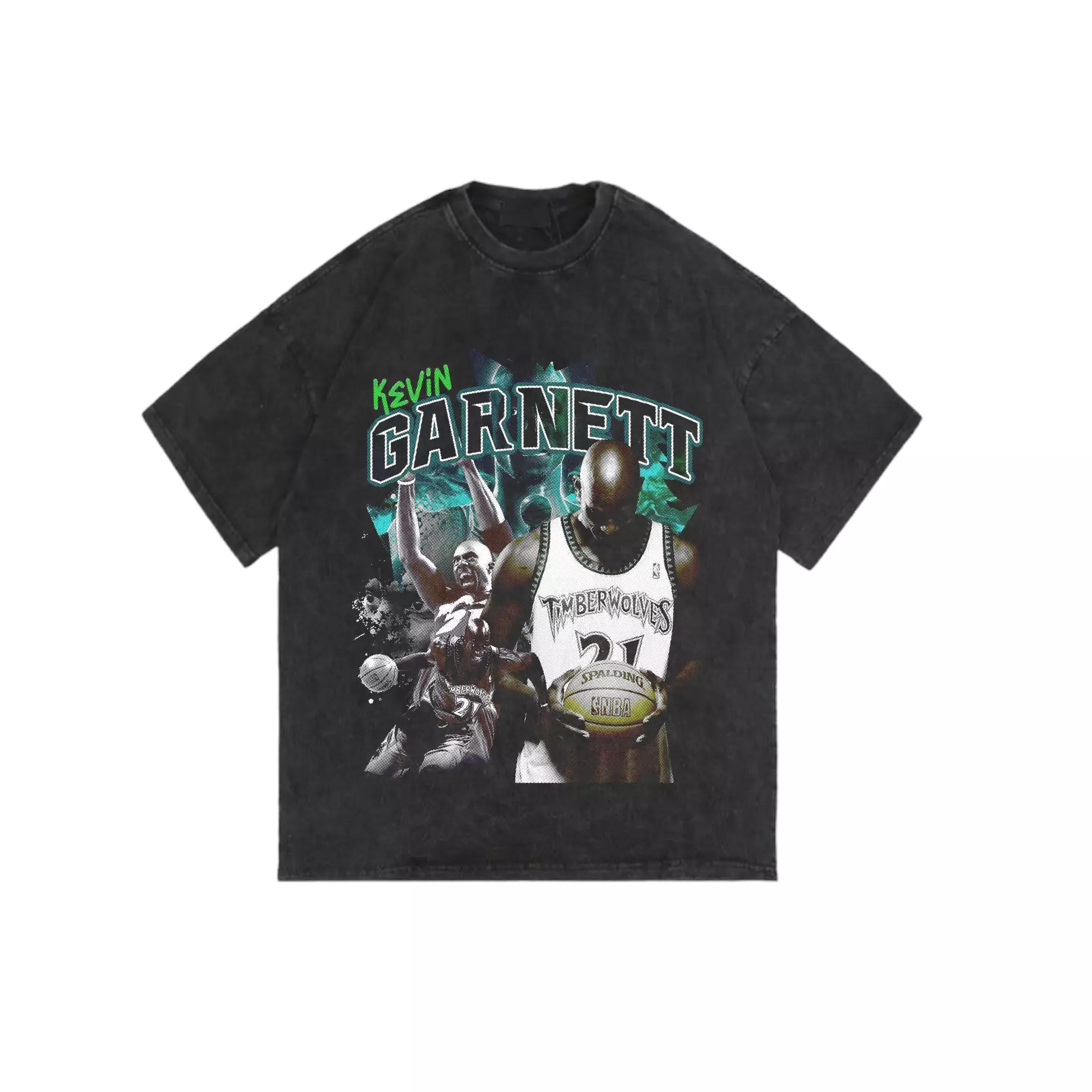 Ossu T-Shirt Kevin Garnett - Timberwolves Wash Cotton Combed 24S