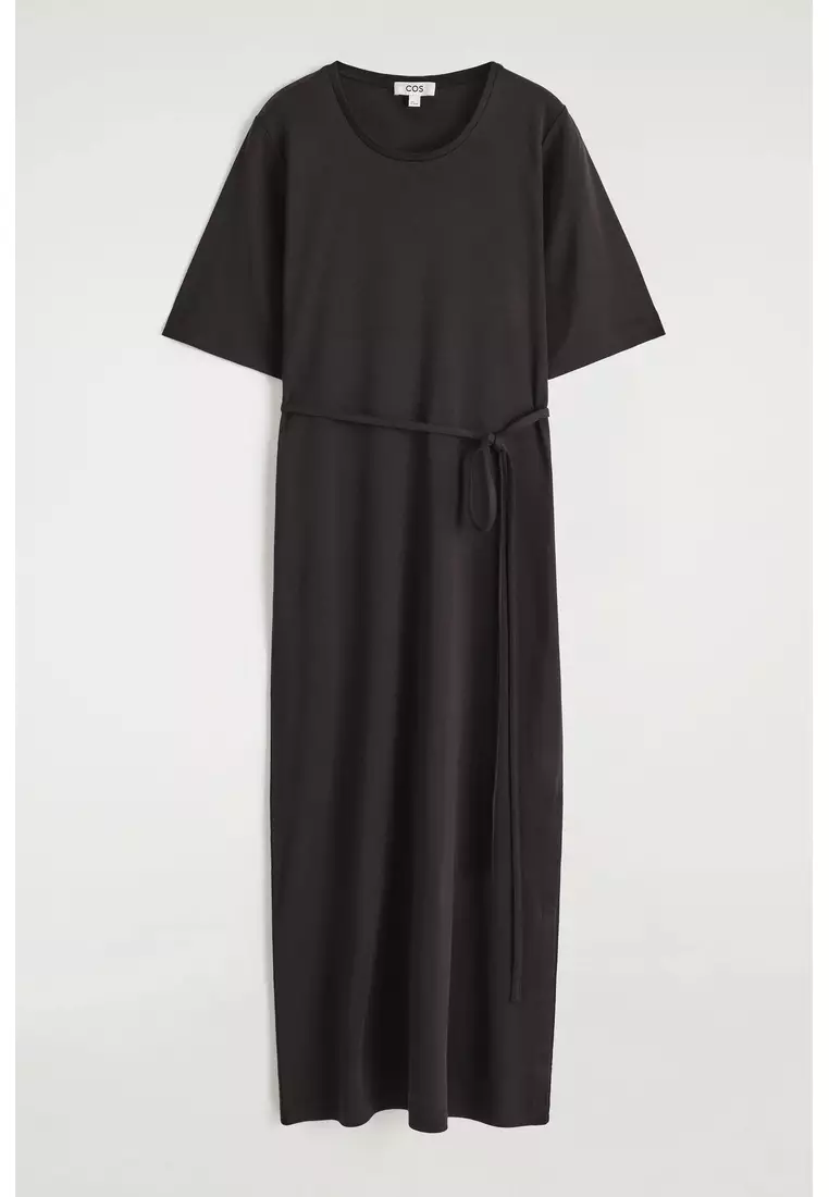 BELTED MIDI T-SHIRT DRESS