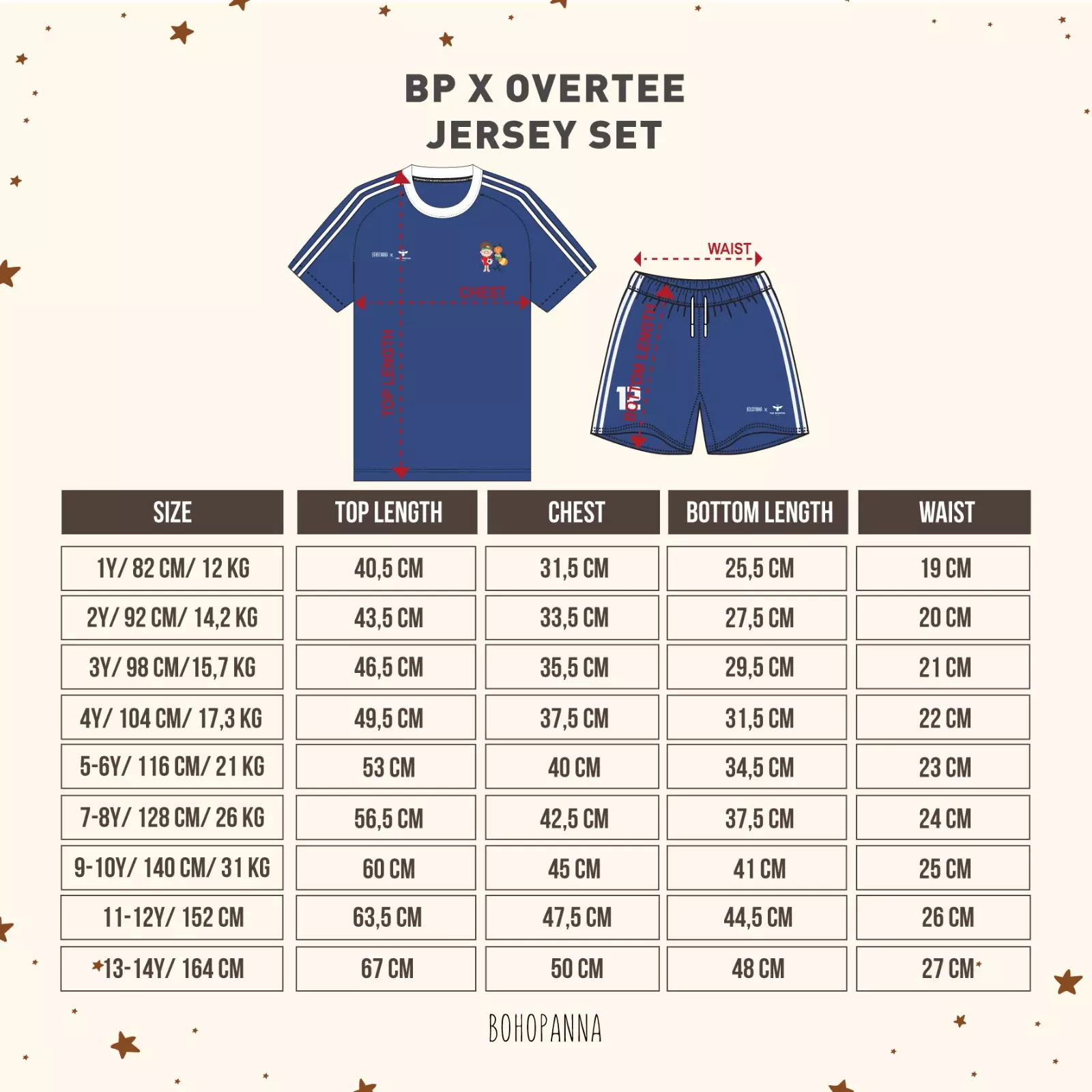 BOHOPANNA - BOHOPANNA X OVERTEE - JERSEY SET - SETELAN ANAK