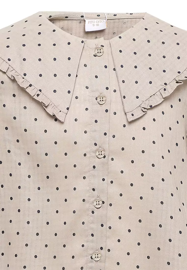 Pito Dito Girl Kalava Blouse Panjang Anak Coksu Motif Polkadot