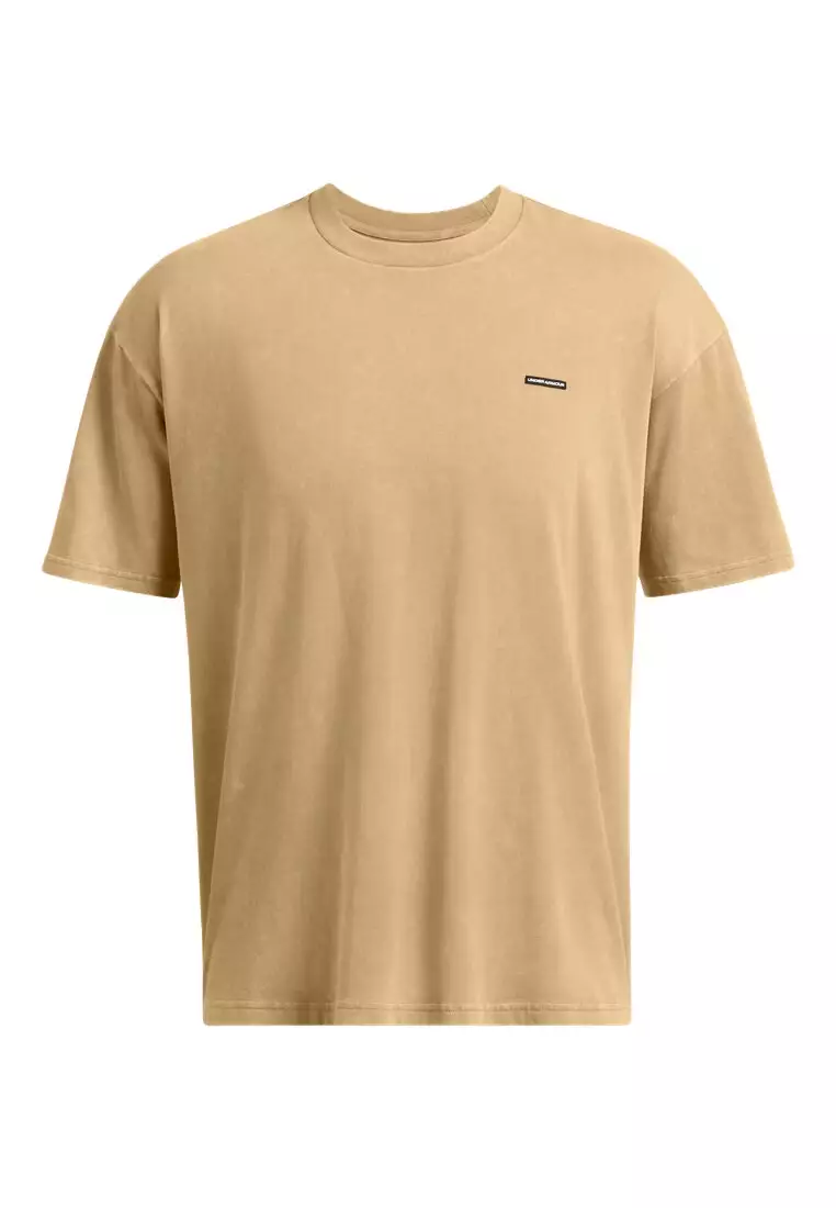 Under Armour Men's UA Heavyweight Oversized Logo Wash Short Sleeve