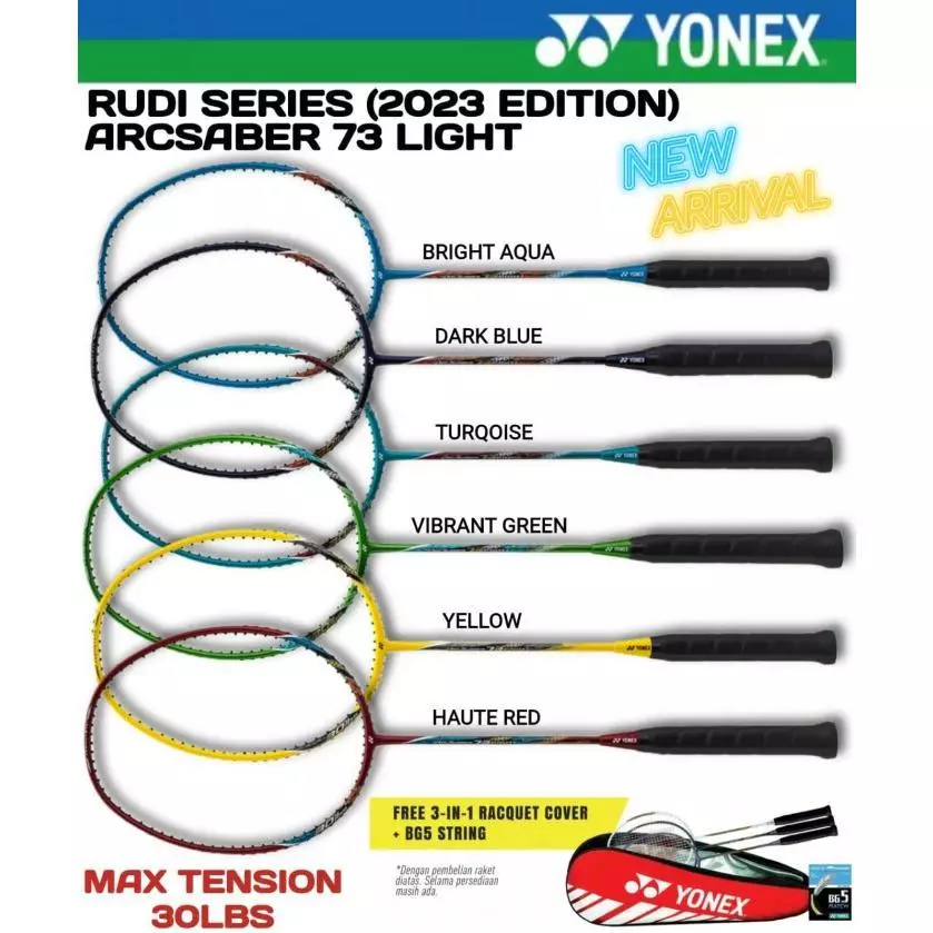 Raket Badminton Yonex Arcsaber 73 Light Rudy Series Vibrant Green