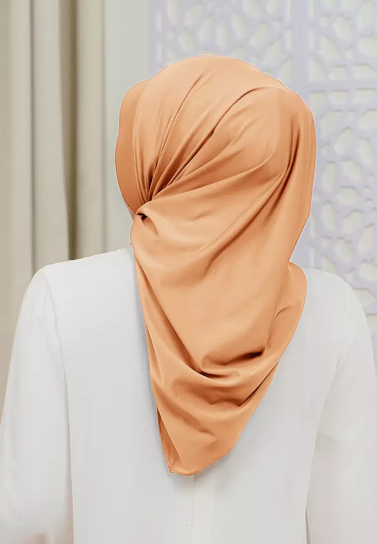 HIJAB INSTAN SOFTPAD AMEENA - SOFT ORANGE