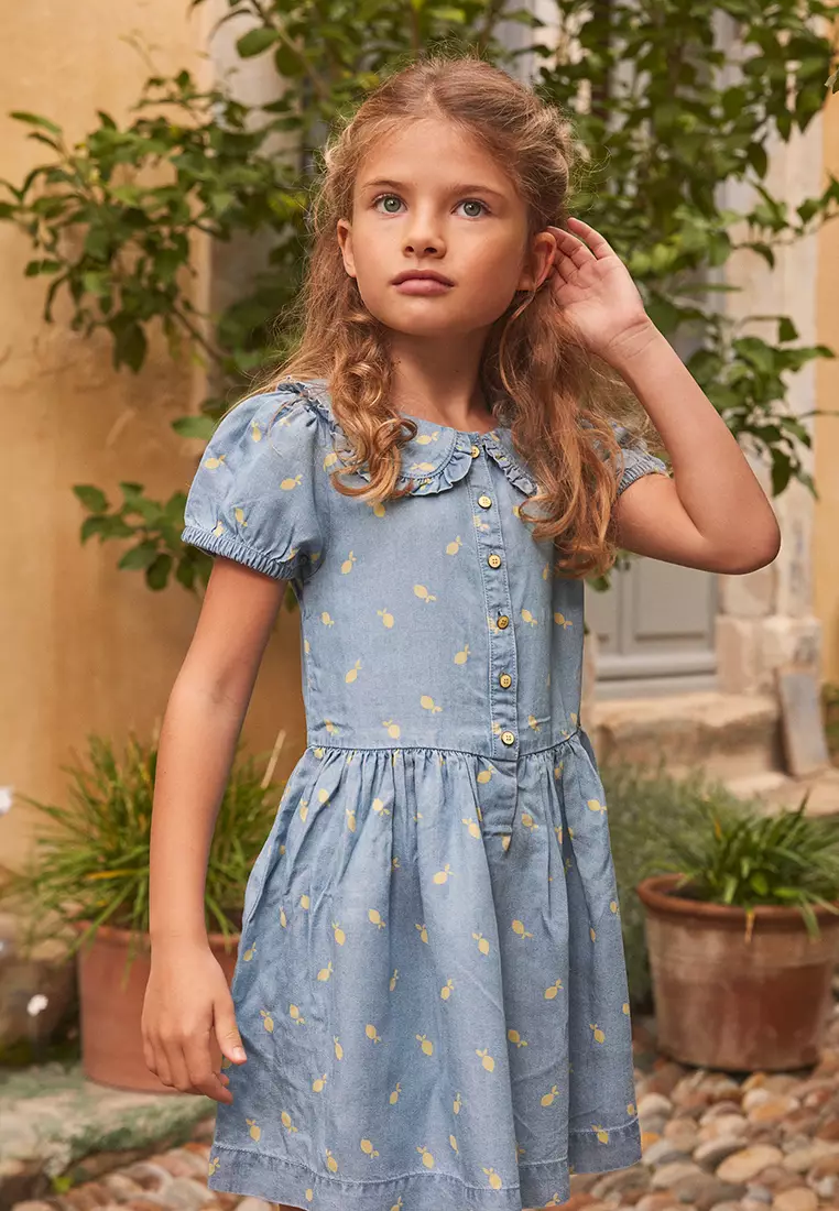 SERGENT MAJOR Girls’ elegant sleeveless printed dress