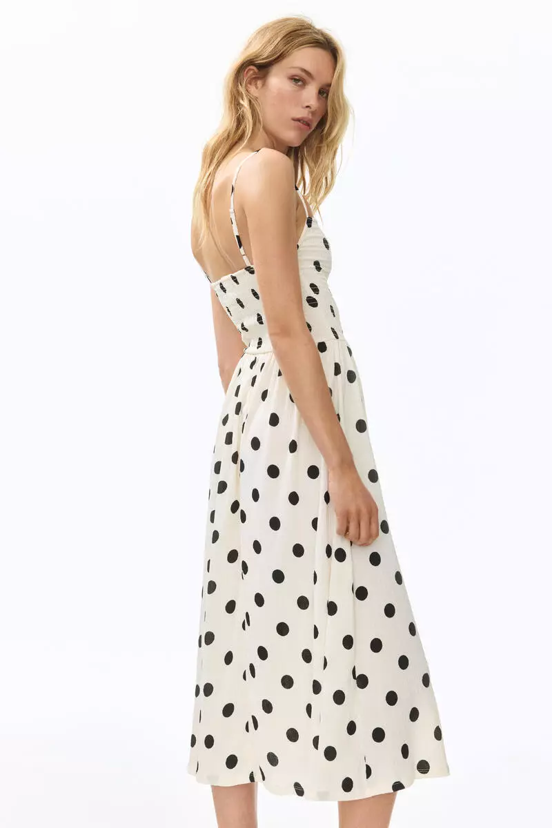 Smocked strappy dress