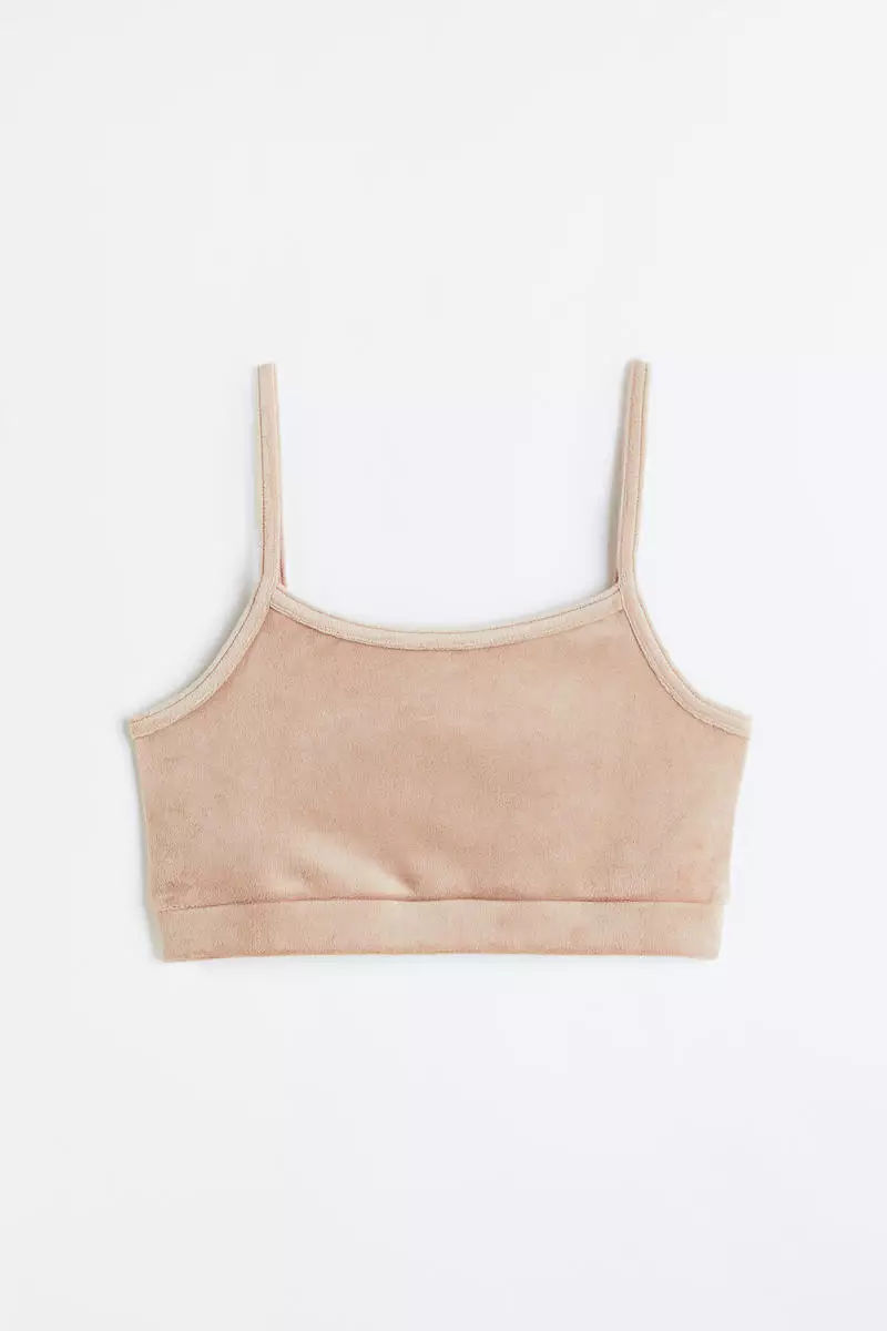 Velour crop top