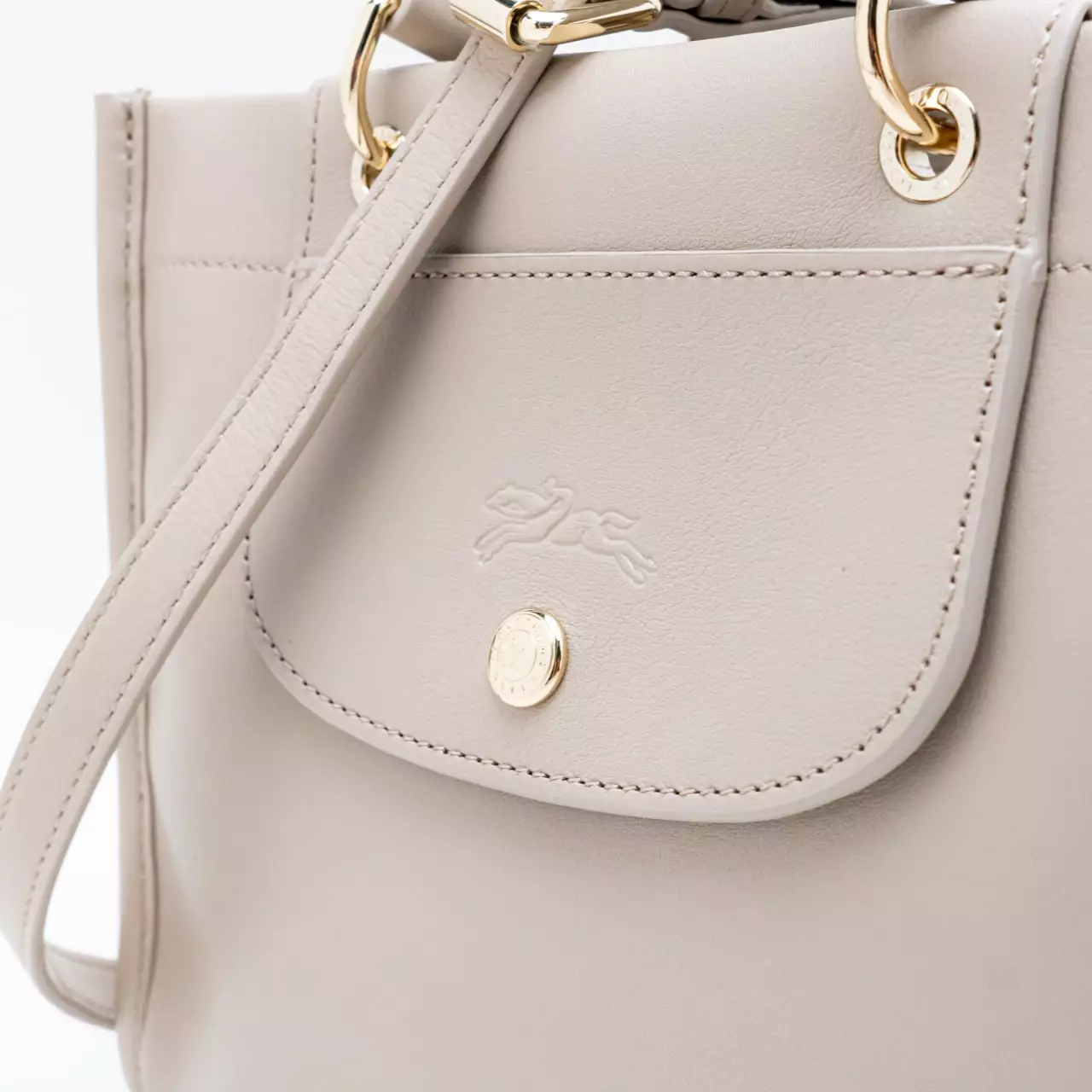 Cabas Small Leather Handbag Clay