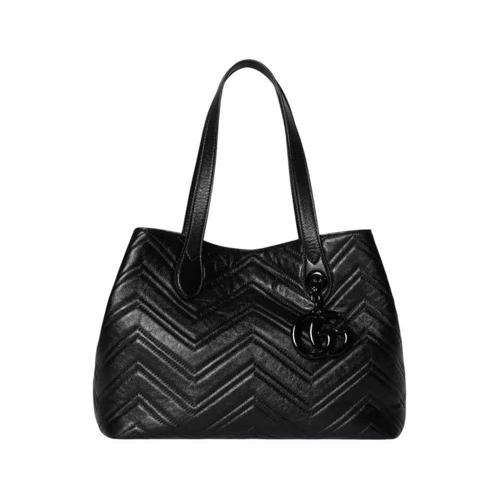 GG Marmont Medium Tote Bag Black