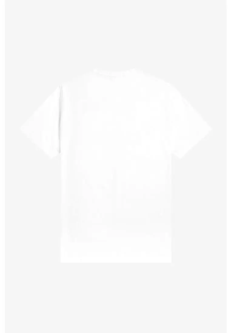 Fred Perry M4580 Embroidered T-Shirt (White)