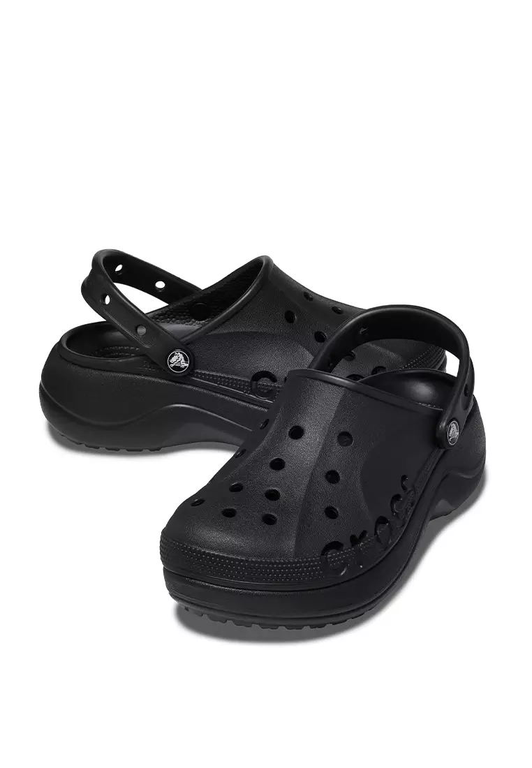 Crocs Women Baya Platform Clog - Black