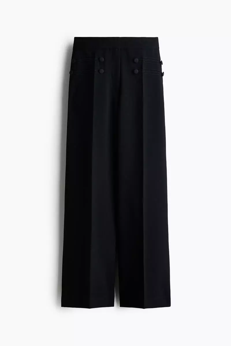 Buy H&M Tailored button-detail trousers 2026 Online | ZALORA