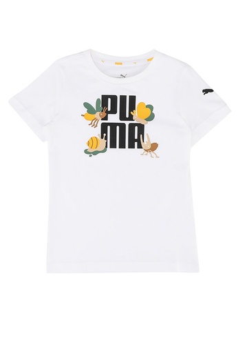 PUMA white Small World Kids Tee C11CDKA2534115GS_1