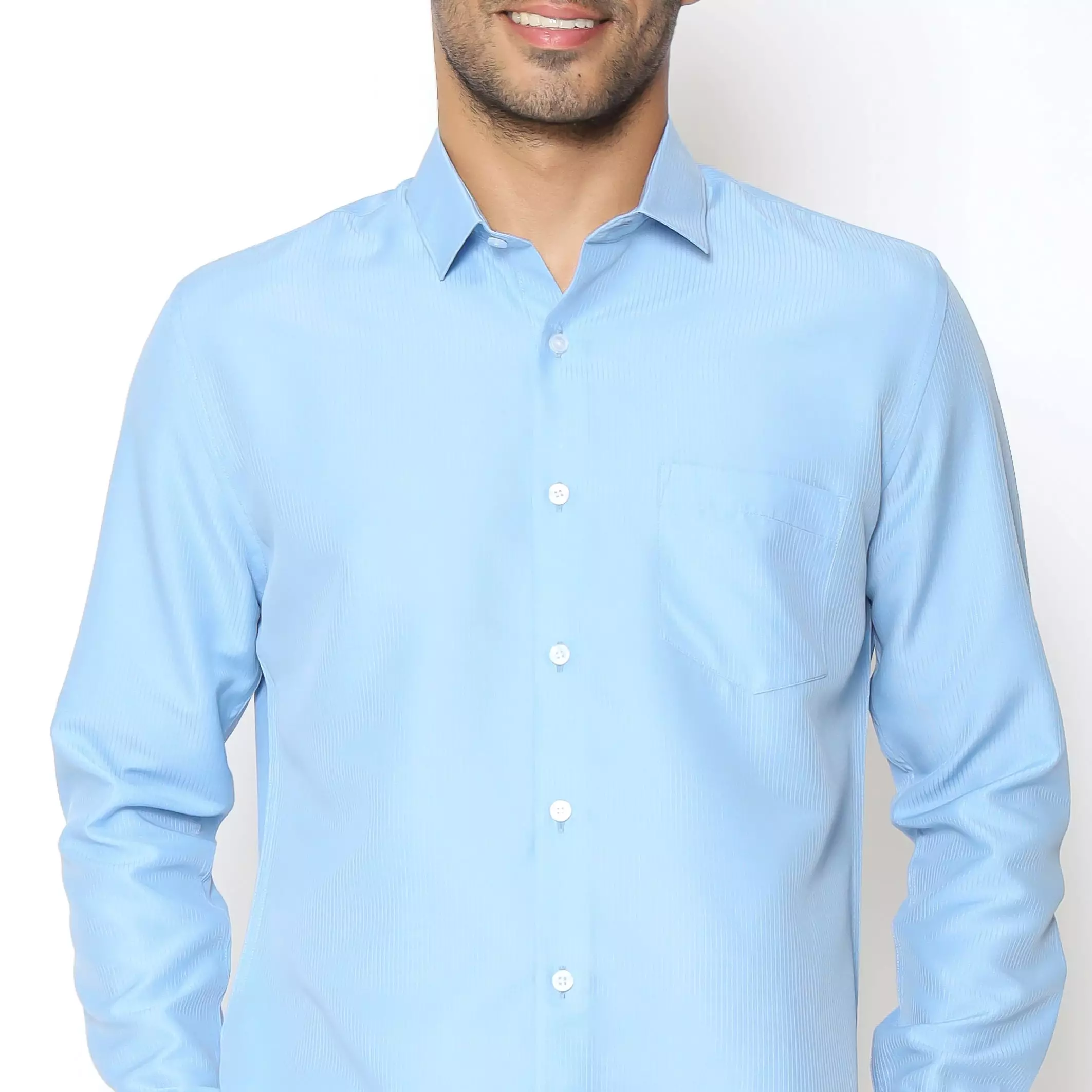 Maginot Kemeja Formal Light Blue-LS Lengan Panjang