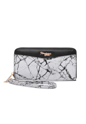 STRAWBERRY QUEEN grey Strawberry Queen Vivi Long Wallet / Purse (Marble P, Grey) 0EAEAACD66603BGS_1