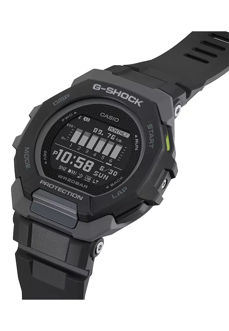 Casio G-Shock G-SQUAD Jam Tangan Digital Pria - Black Resin Band - GBD-300-1D