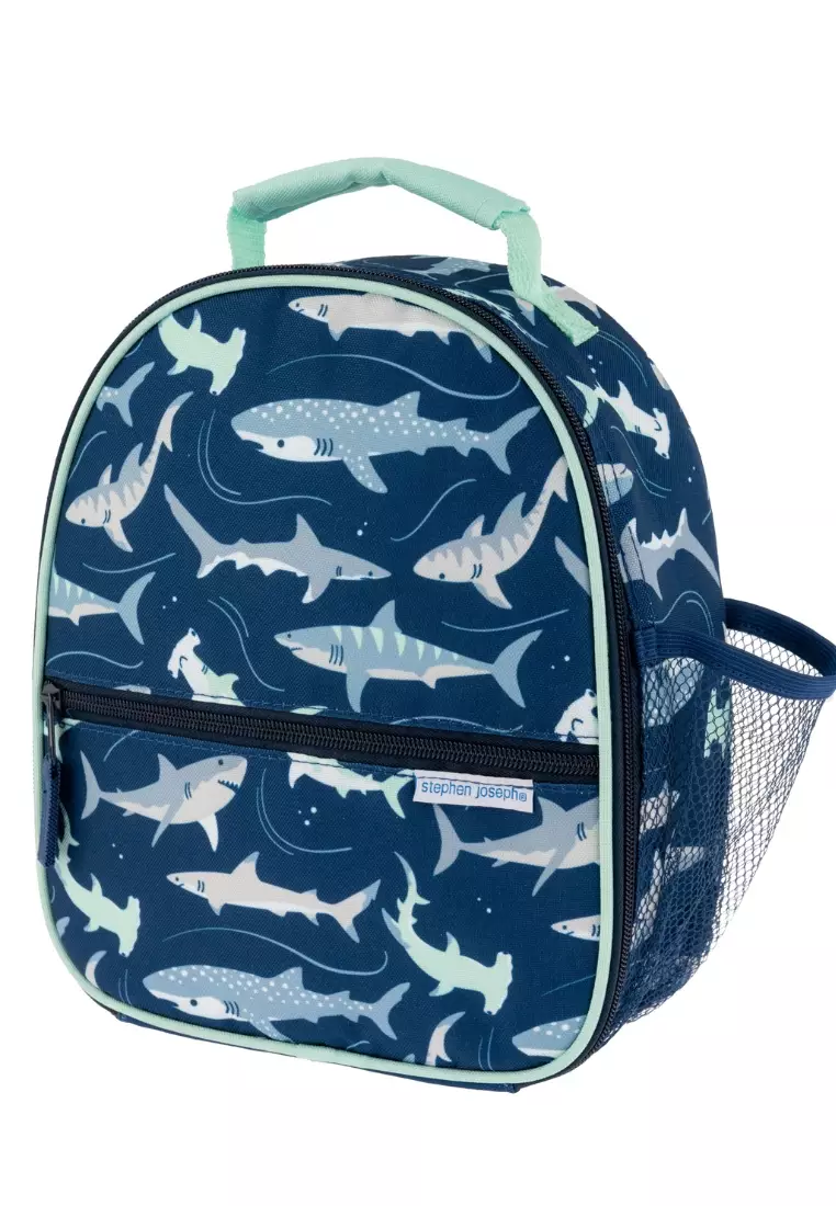Trolley Bag with Lunch Bag for Kids Shark AOP 1