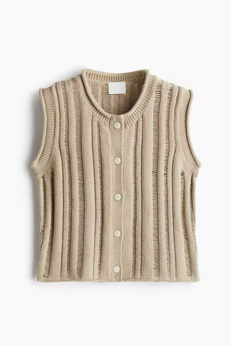 Button-front sweater vest