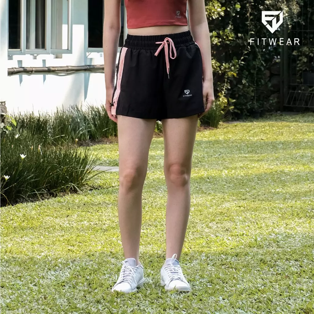 Fitwear - Celana Pendek Big Size Olahraga Wanita VICTORIA LIST MICROFIBRE - LIST PEACH