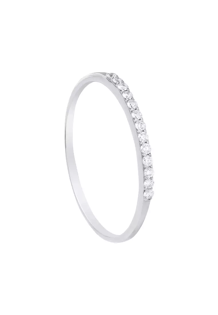 White gold clearance half eternity band