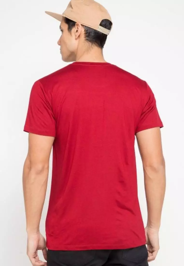 MTF86 chamouflage ninja maroon kaos pria