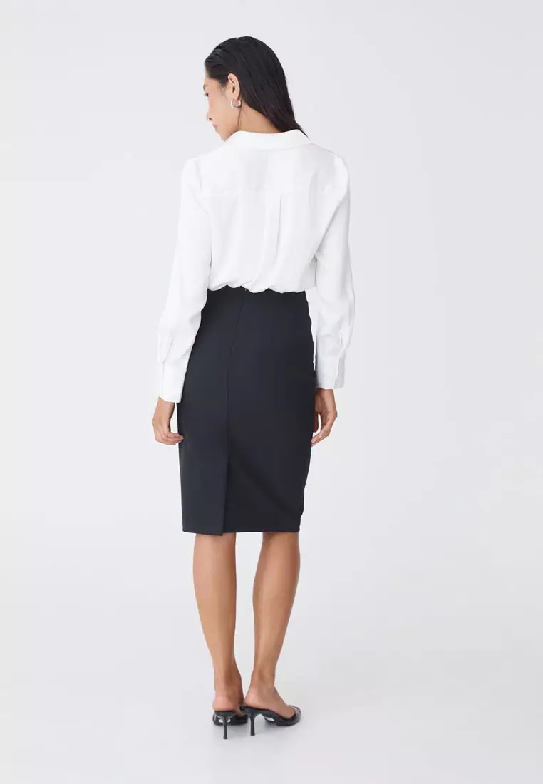 Lila V-Neck Satin Blouse