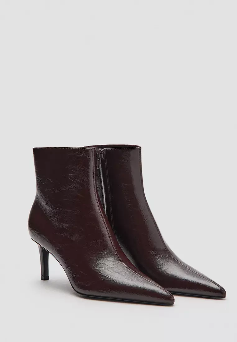 Pointed Heel Ankle Boots