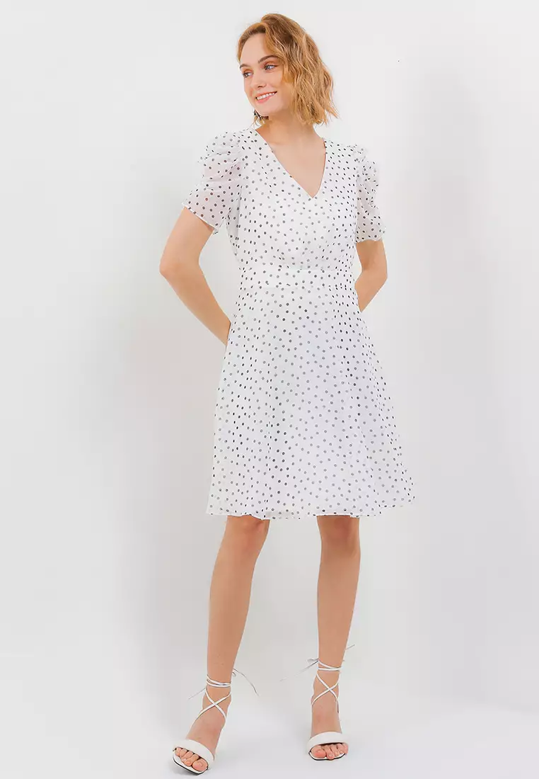 Chanira Kiara Dress-White Black