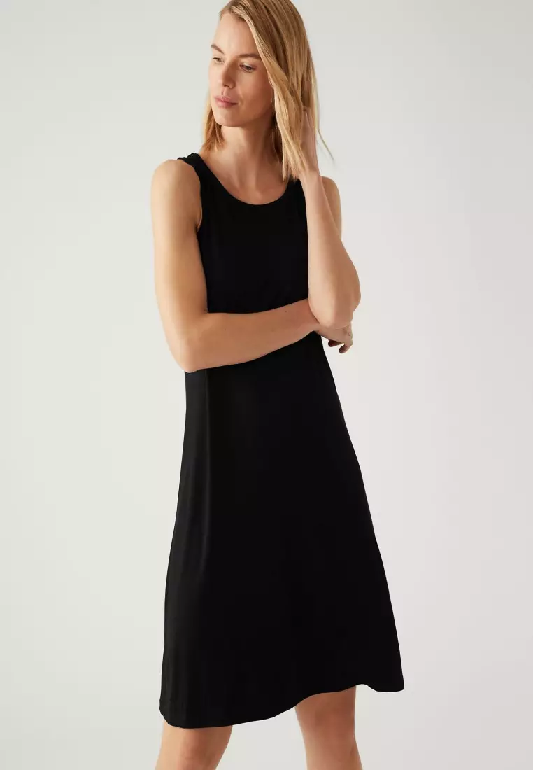 Black jersey clearance skater dress