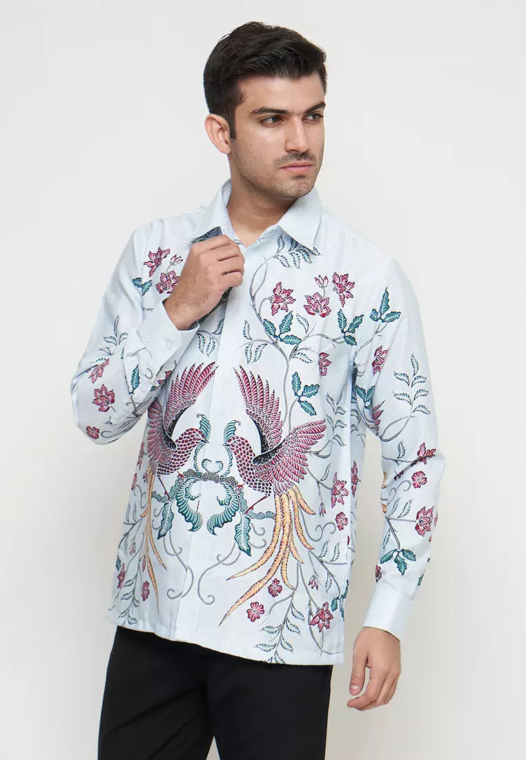 Exclusive Regfit Narel Kemeja Batik Pria Lengan Panjang