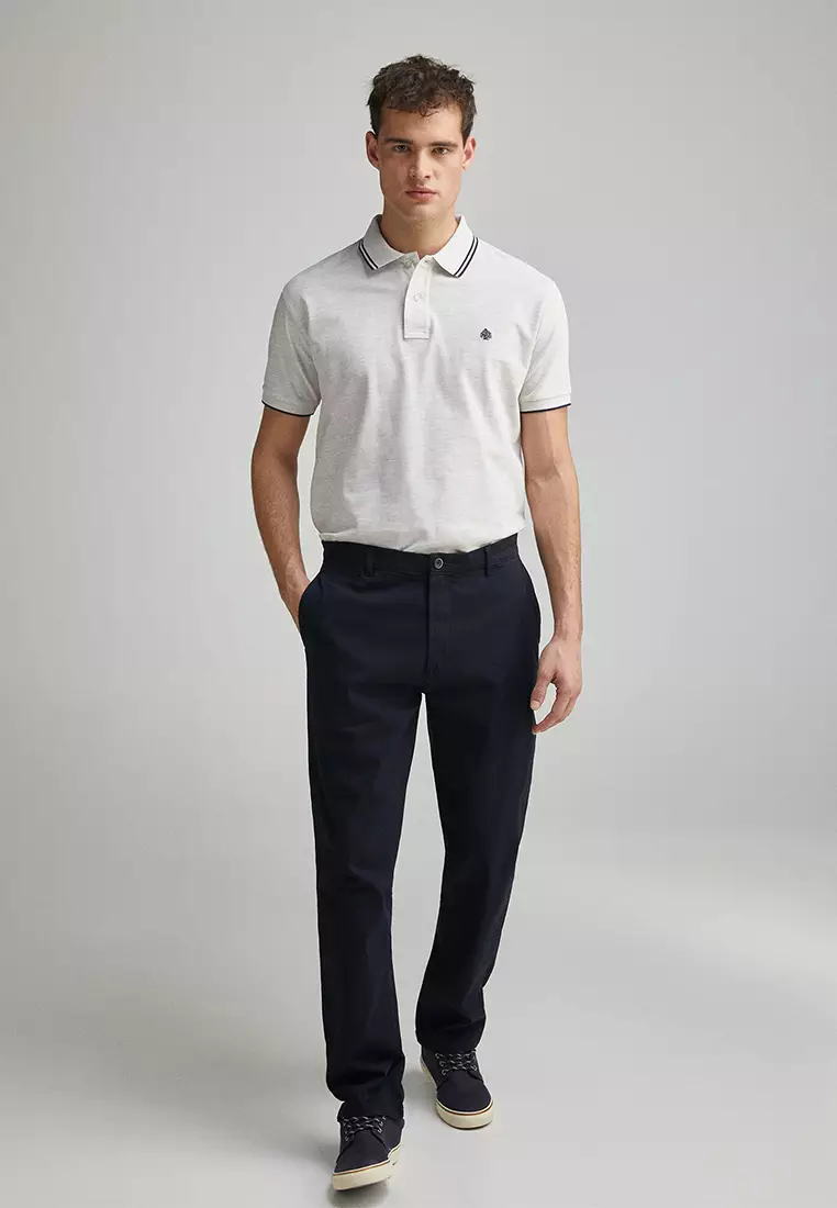 Regular Fit Contrast Details Piqué Polo Shirt